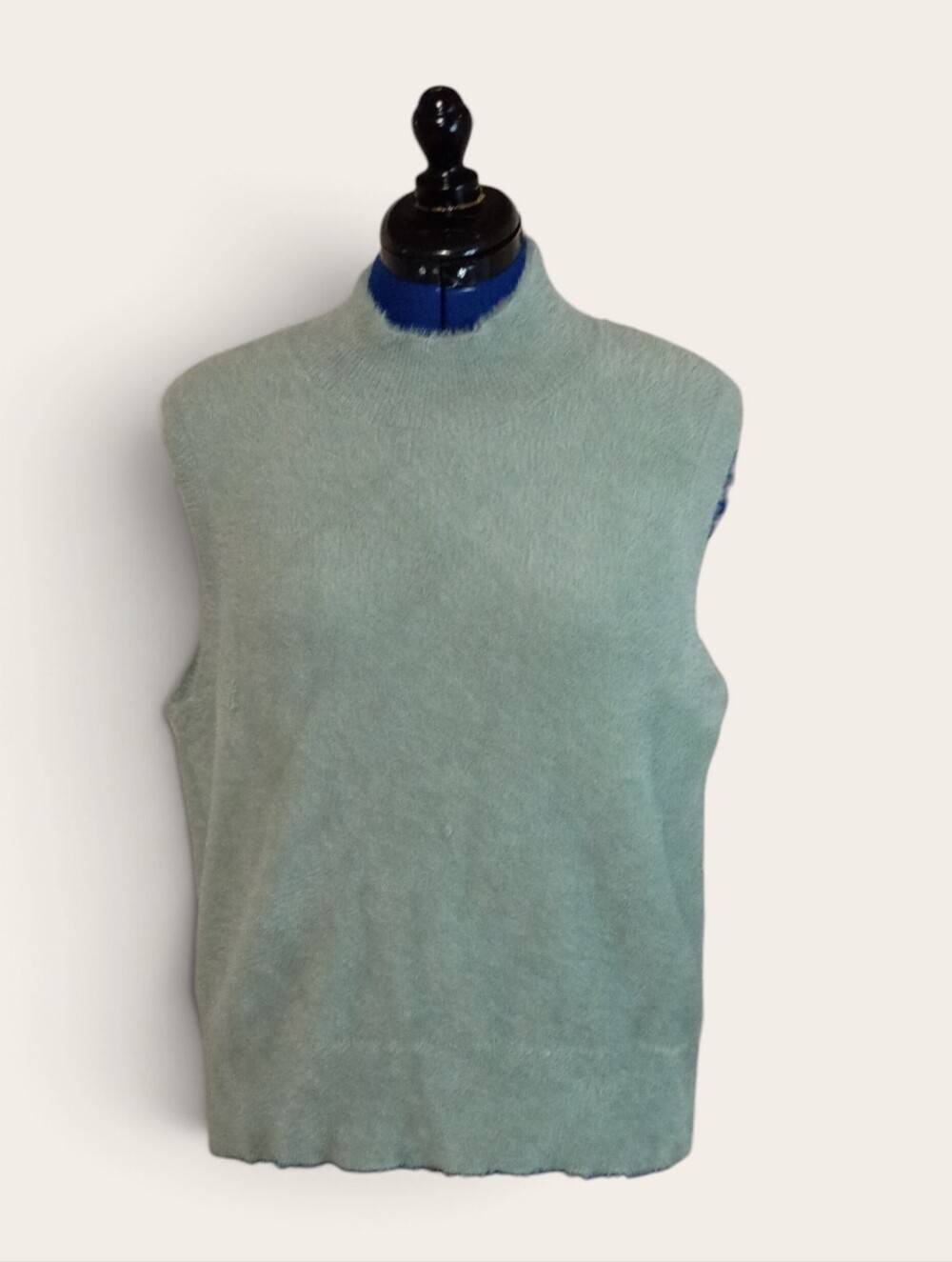 Bailey 44 Sleeveless Mock Neck Sweater in Sage Green